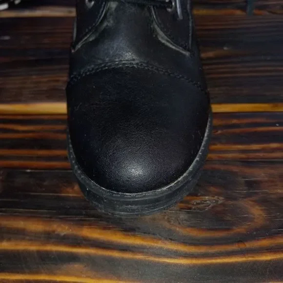 SUGAR Combat Chunky Heel Ankle Boots - Picture 8 of 13